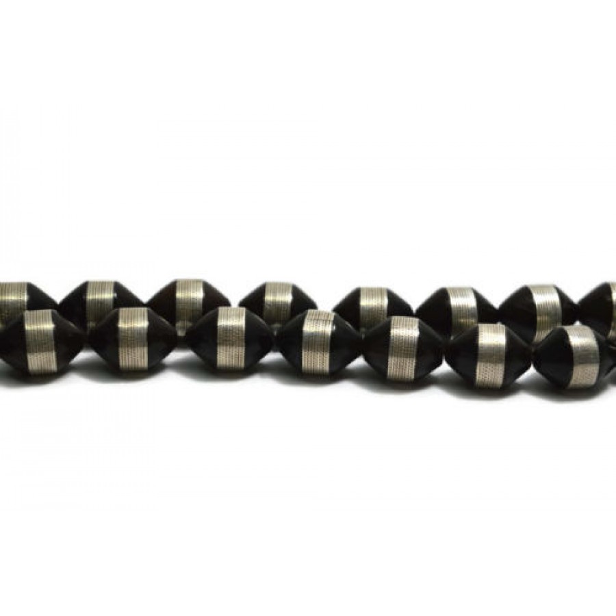 33 Beads Silver Engraved Koka Wood Tasbih / Misbaha TS-49